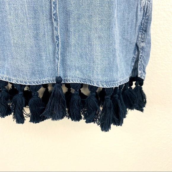 Rails Alicia Chambray Tassel Shift Dress Size XS - Picture 12 of 16